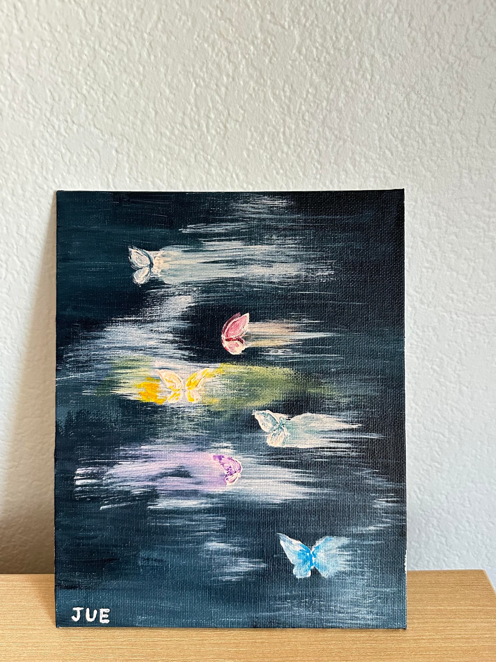 Use flying butterflies to visualize the feeling of an uncatchable and rapidly changing world.