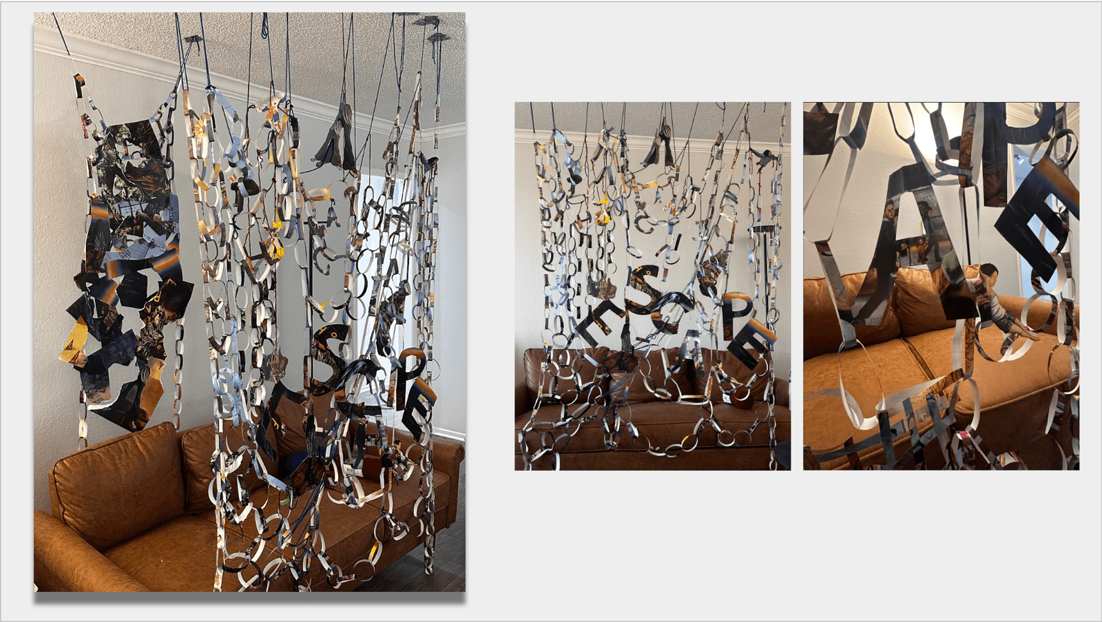 an installation using my artworks.